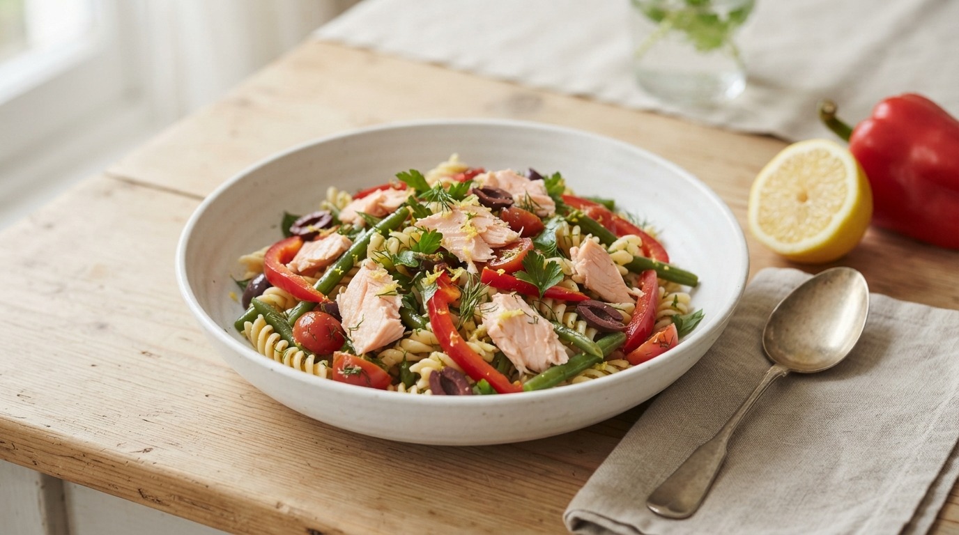 Pastasalade met zalm