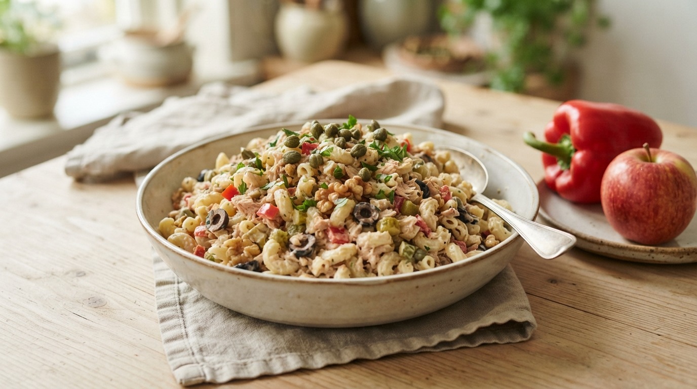 Pastasalade met zalm of tonijn