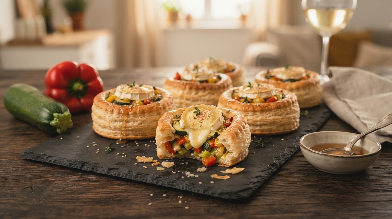 Pasteitjes met Geitenkaas en Honingsaus