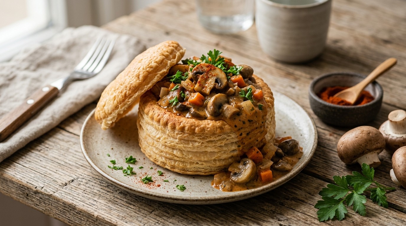 Pasteitjes met hongaarse champignons
