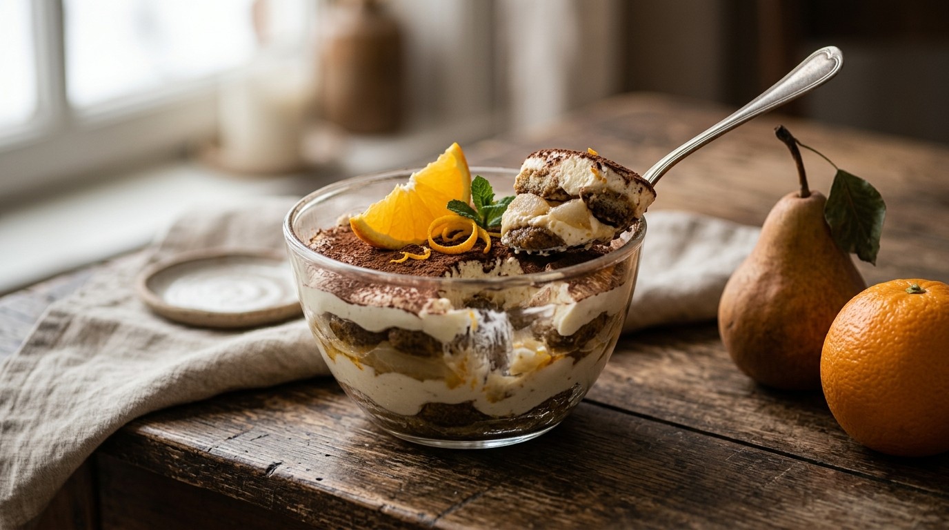 Peer-sinaasappeltiramisu