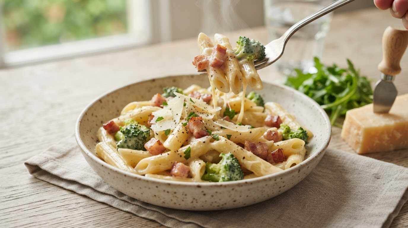 Penne carbonara