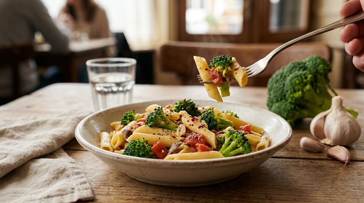 Penne met broccoli en ansjovis