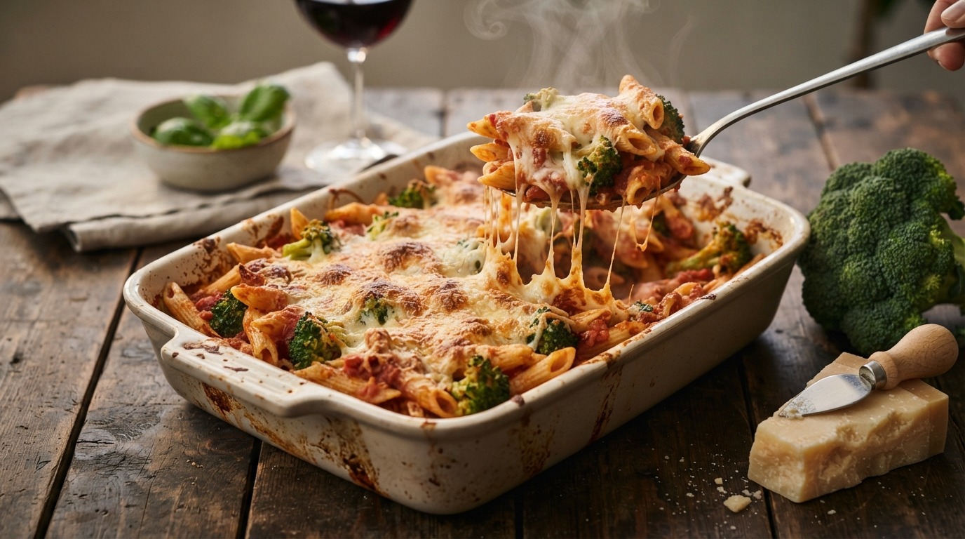 Penne met broccoli uit de oven