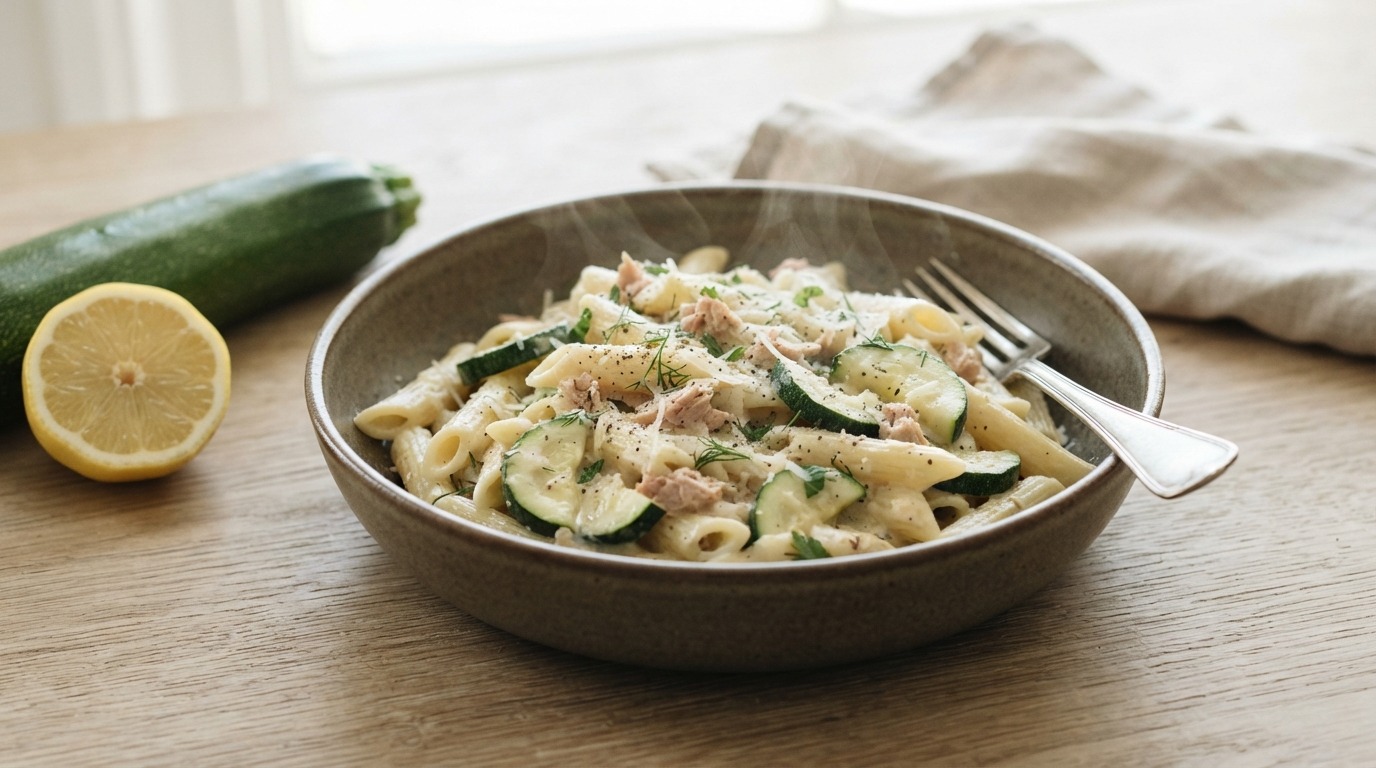 Penne met courgette