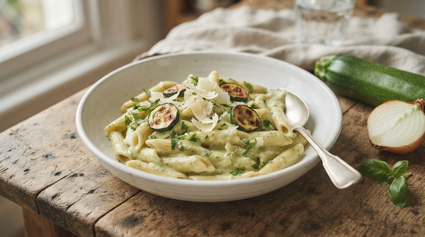 Penne met courgettesaus