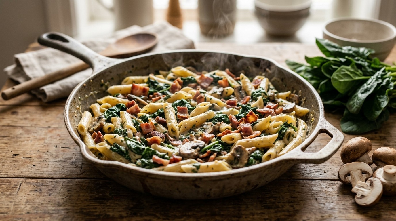 Penne met Spinazie