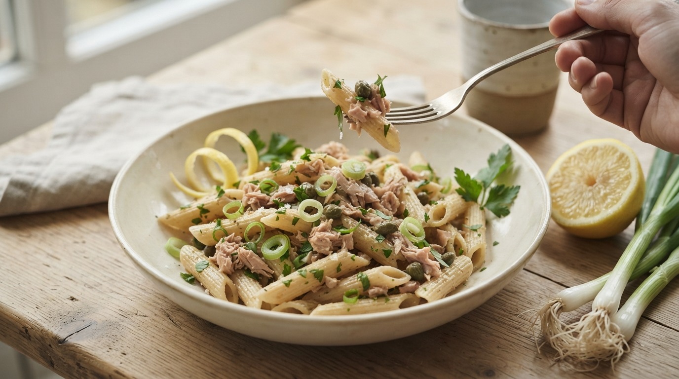 Penne met tonijn