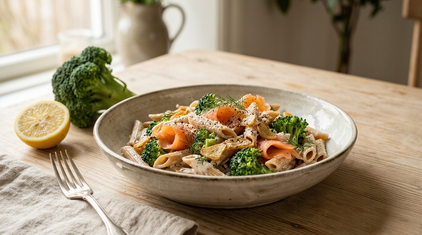 Penne met Zalm en Broccoli