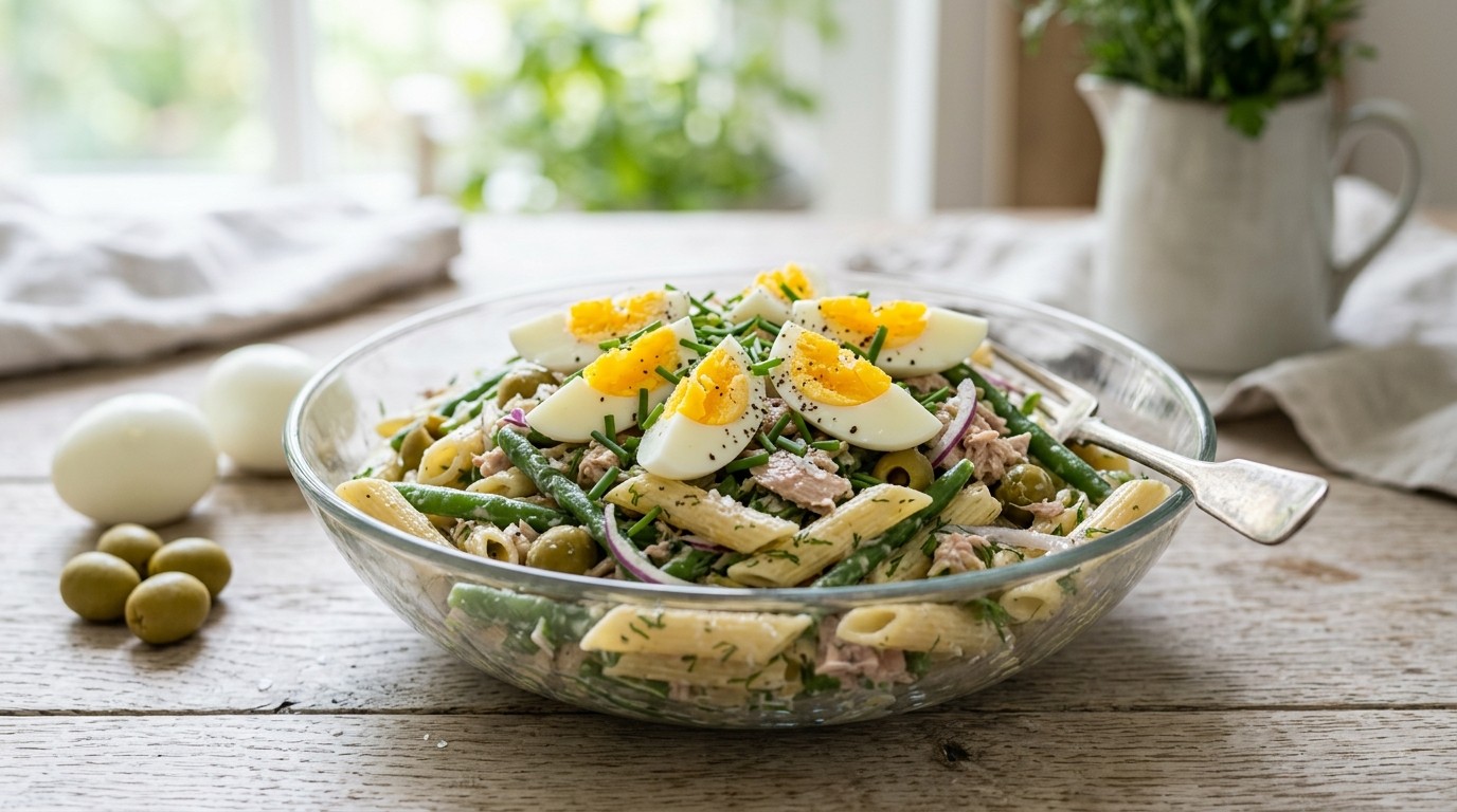 Pennesalade met tonijn