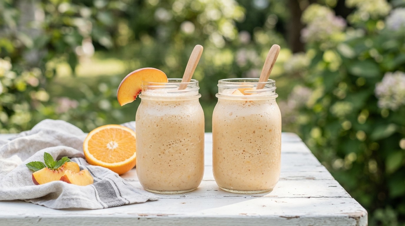 Perzik-karnemelk Shake