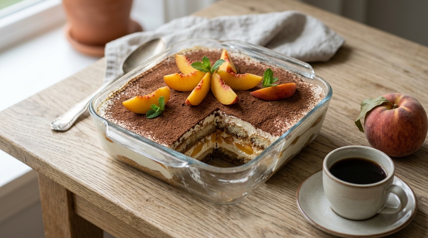 Perzik-tiramisu