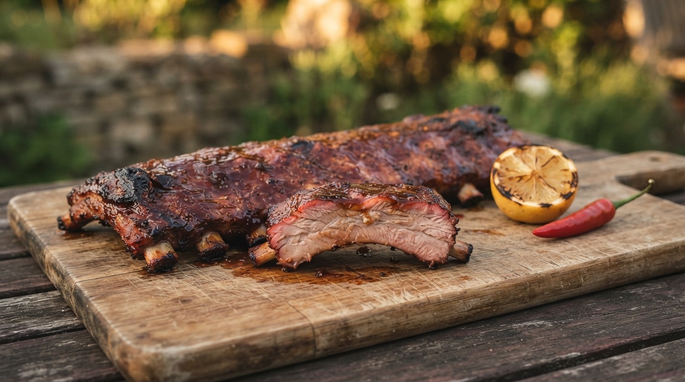 Pikante spare-ribs van de BBQ of uit de oven