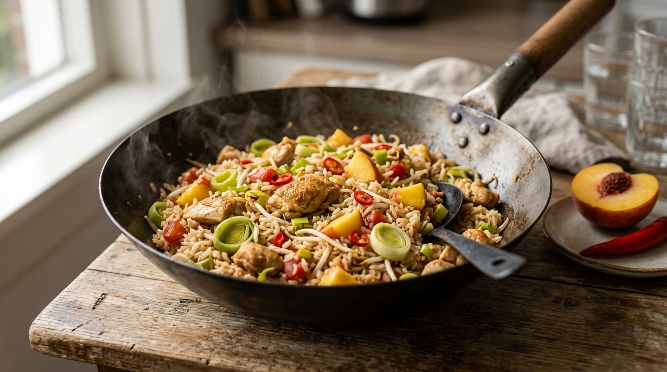 Pilaf met Prei en Tauge