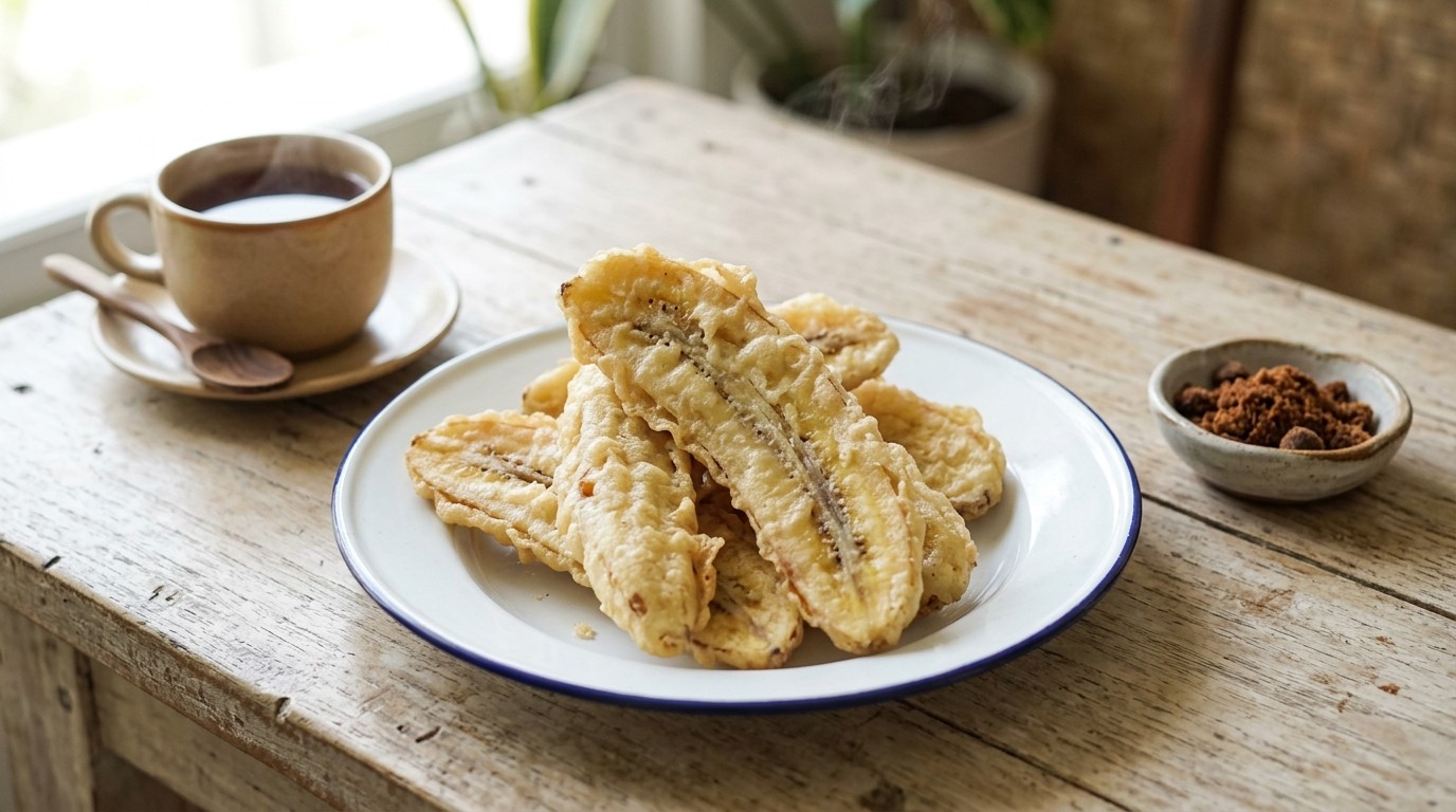 Pisang Goreng van kookbananen