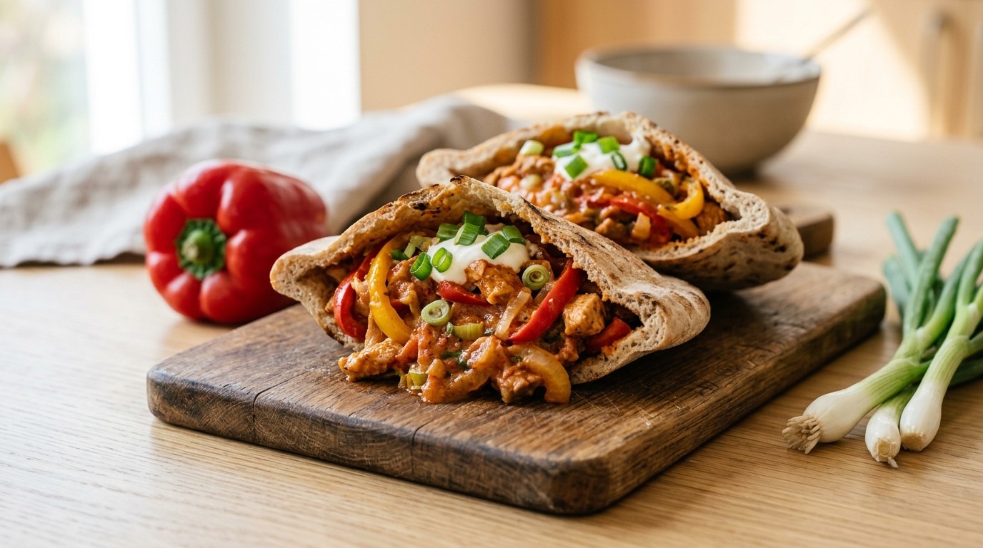 Pittabroodjes met paprikaraguot