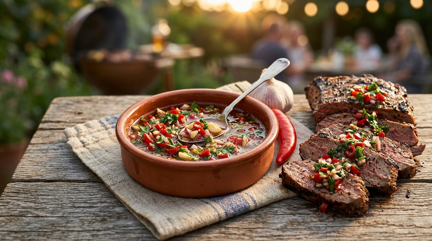 Pittige barbequesaus met rode peper en knoflook