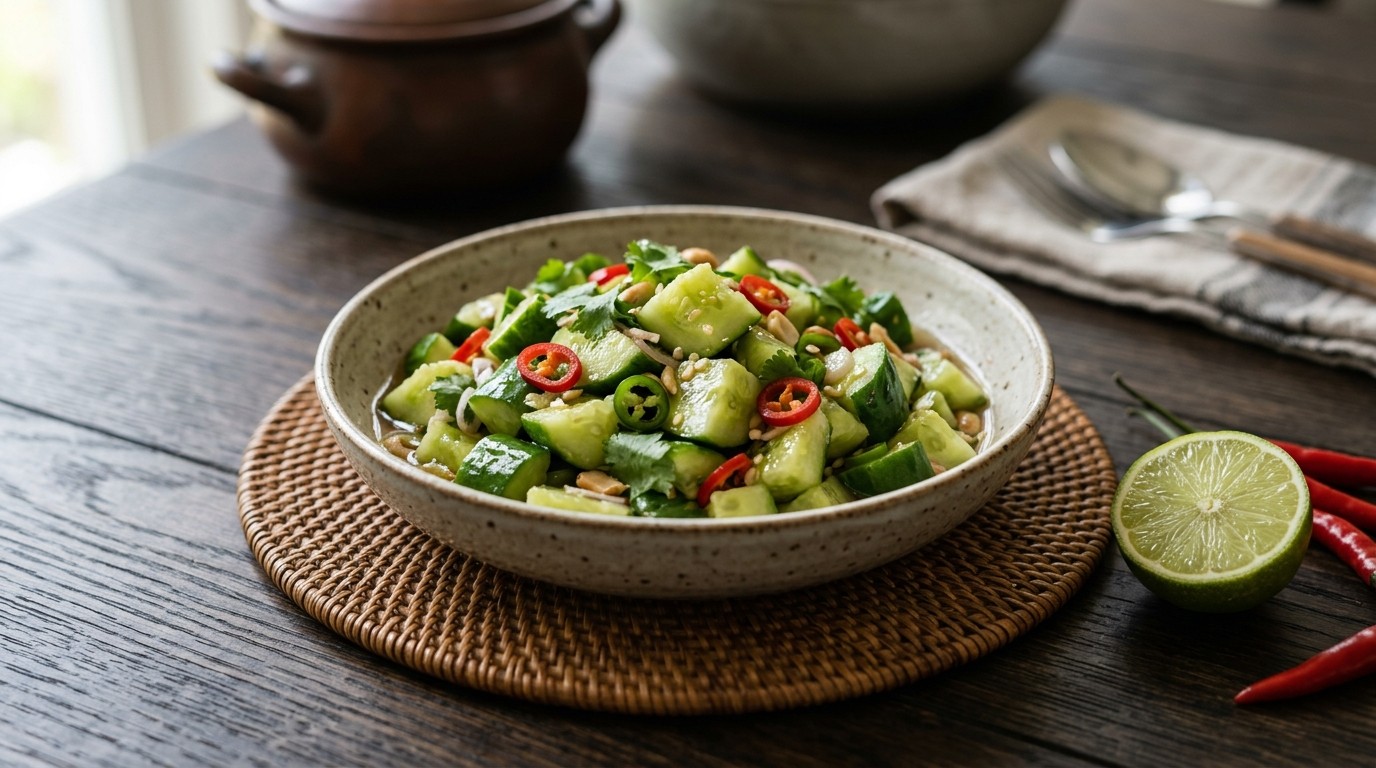 Pittige komkommersalade