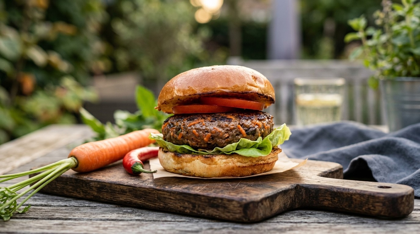 Pittige runderwortelburger