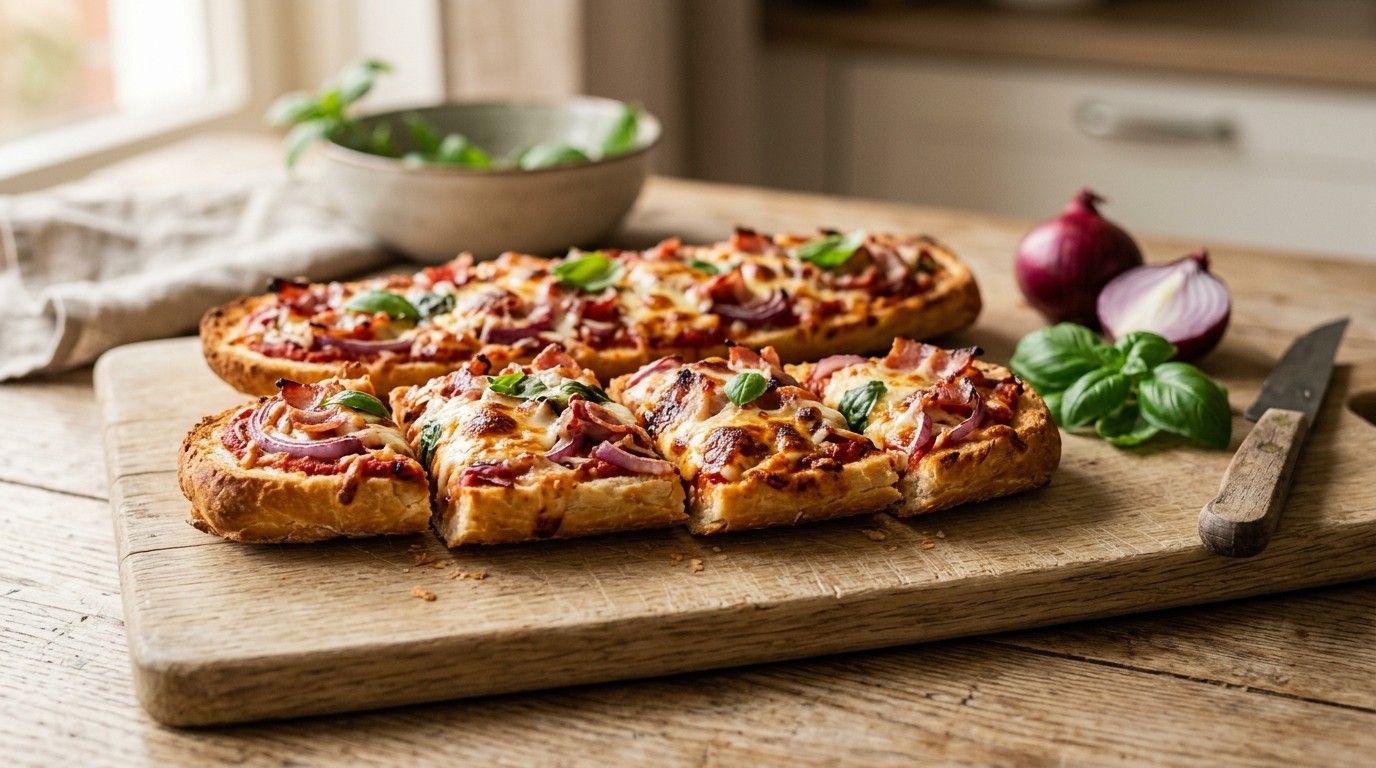 Pizza Stokbrood met Spek