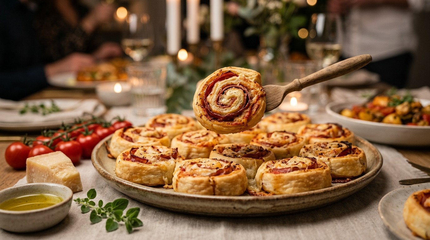 Pizzarolletjes met Parmaham Voor Buffet