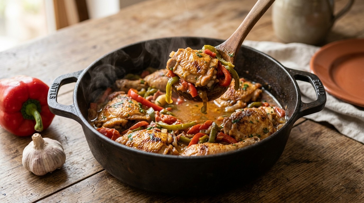Poulet a la Basquaise