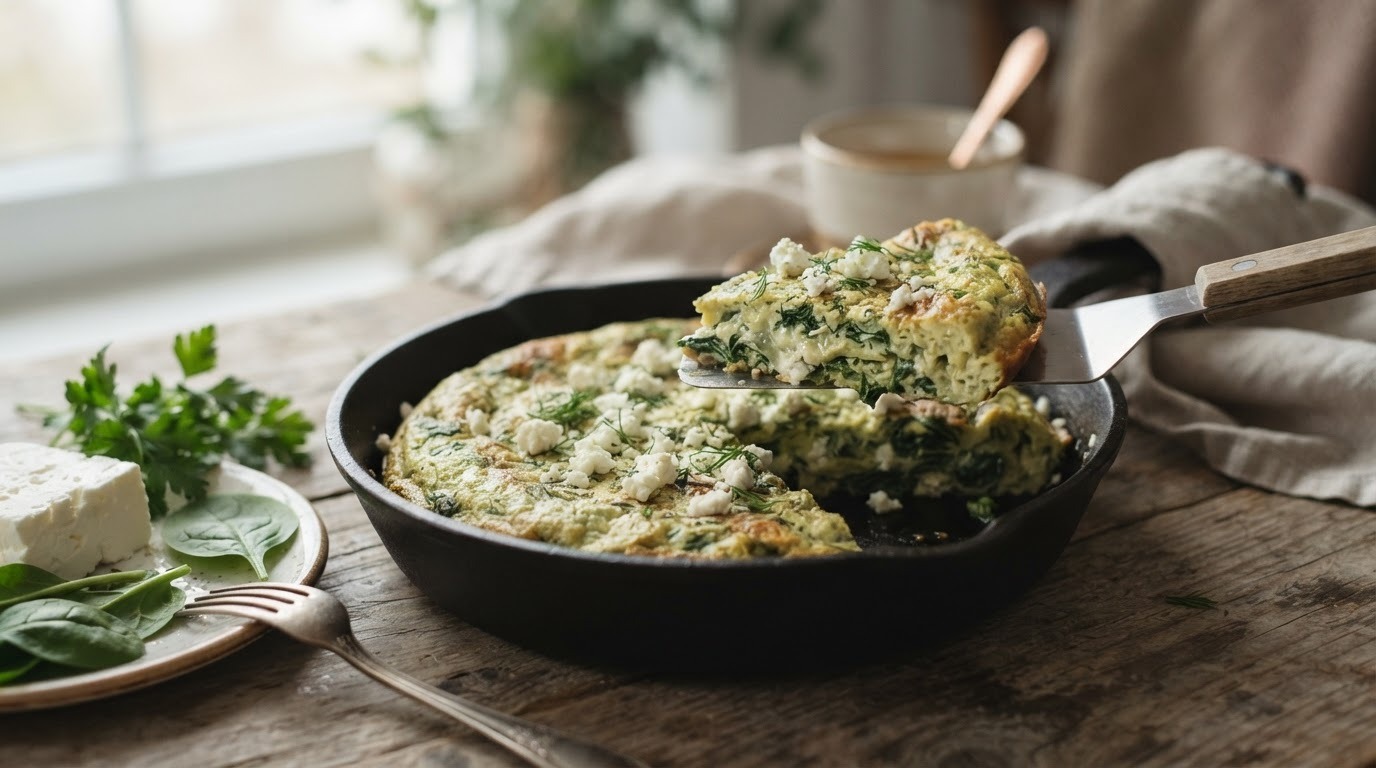 Prassini omeleta: groene Griekse omelet