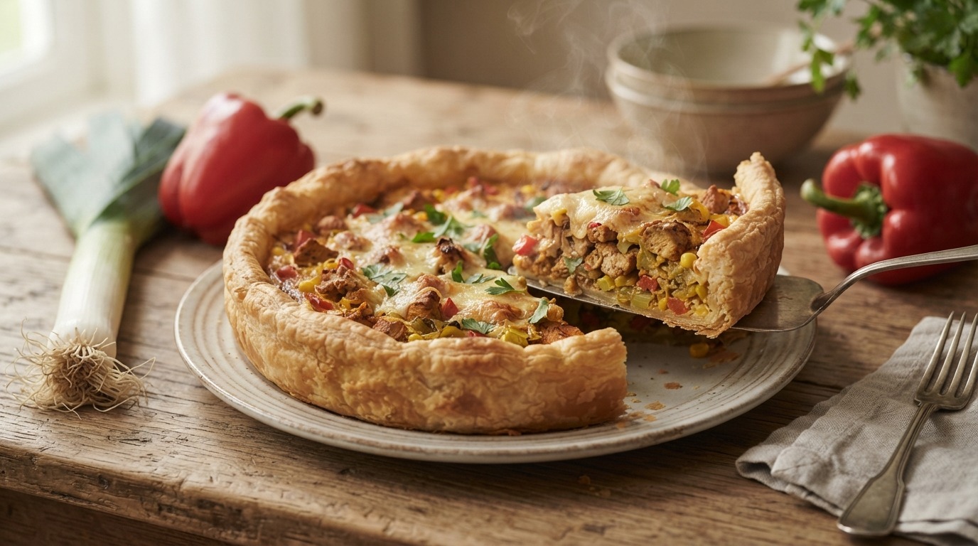 Prei-shoarma quiche