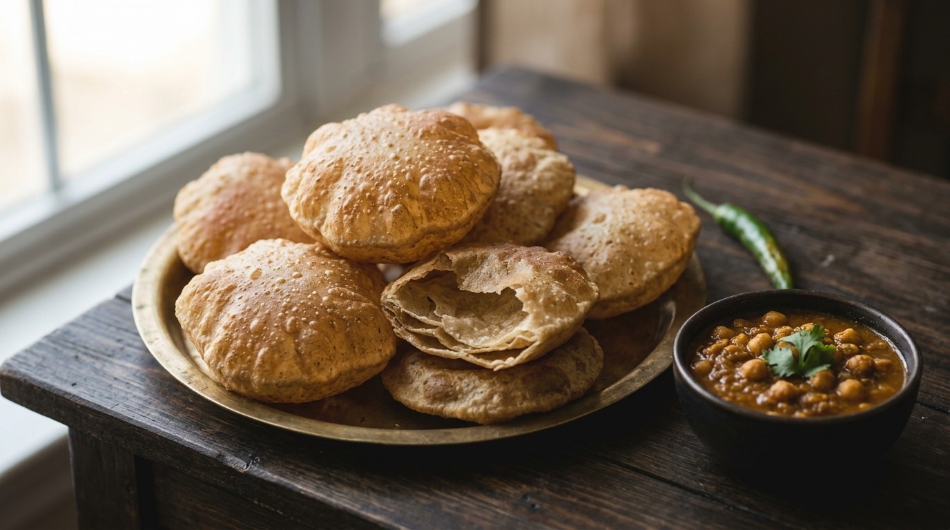 Puri (gefrituurd Volkorenbrood)