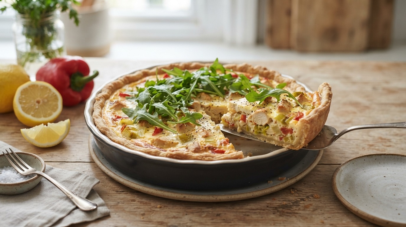 Quiche met kip
