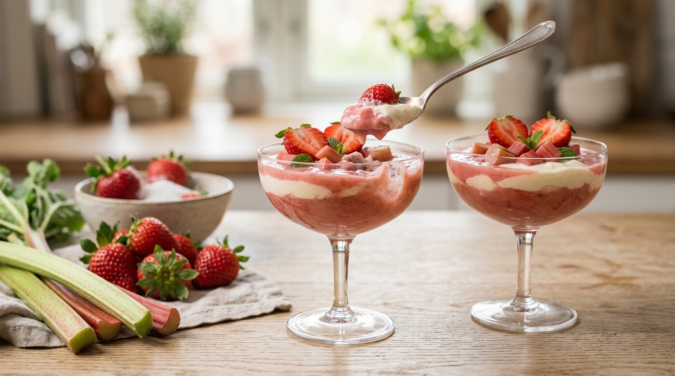 Rabarbercompote met Aardbeien