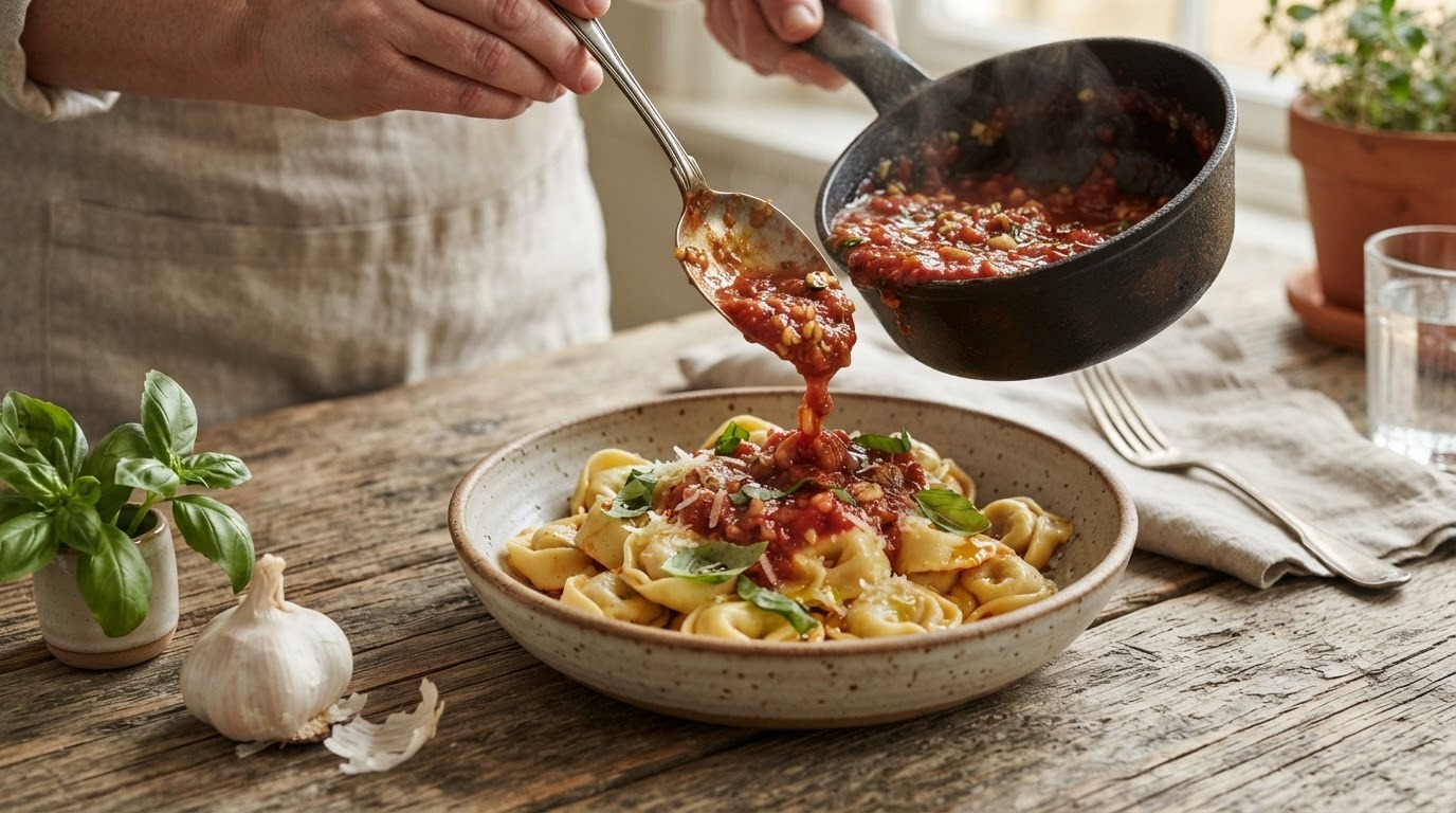 Ragout voor ravioli of tortellini