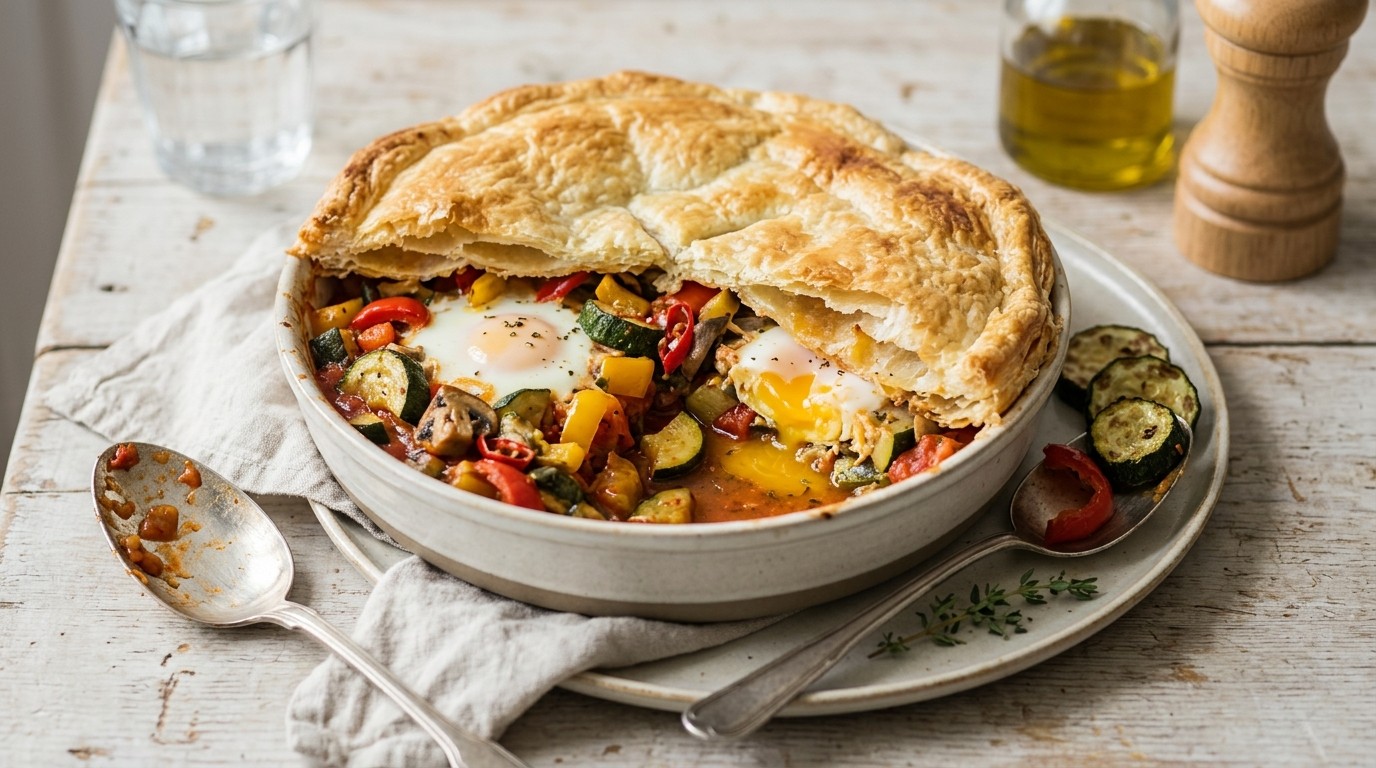 Ratatouille met Bladerdeeg uit Oven
