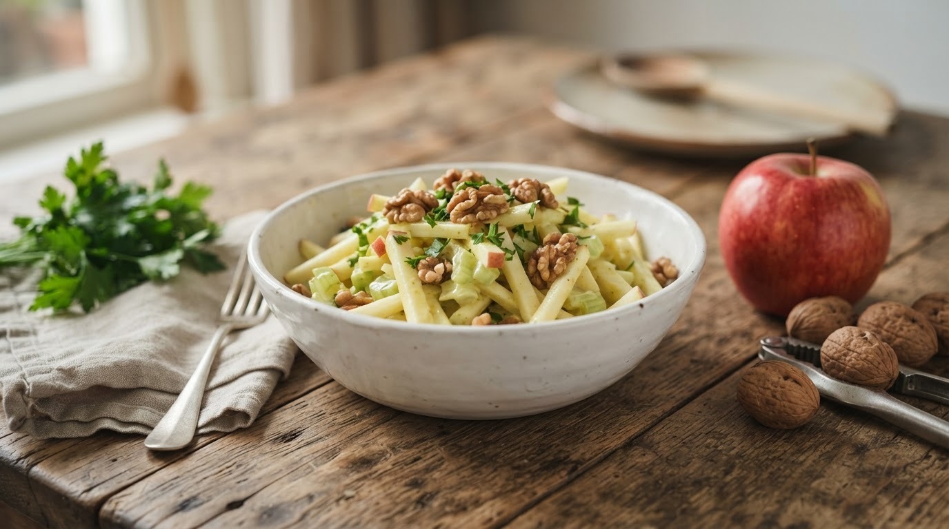 Rauwkostsalade met appel en walnoten