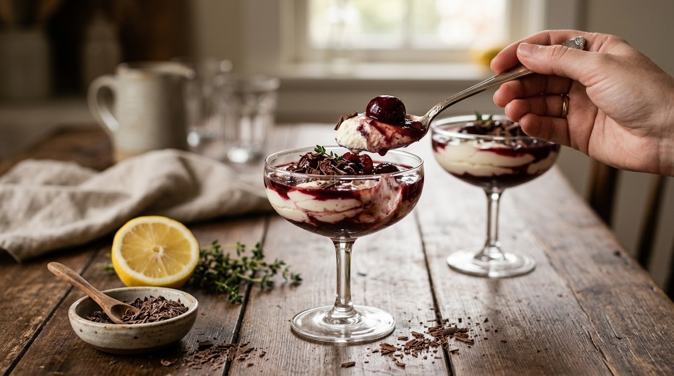 Ricottacrème met kersen