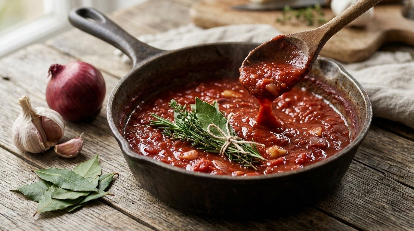 Rijke tomatensaus