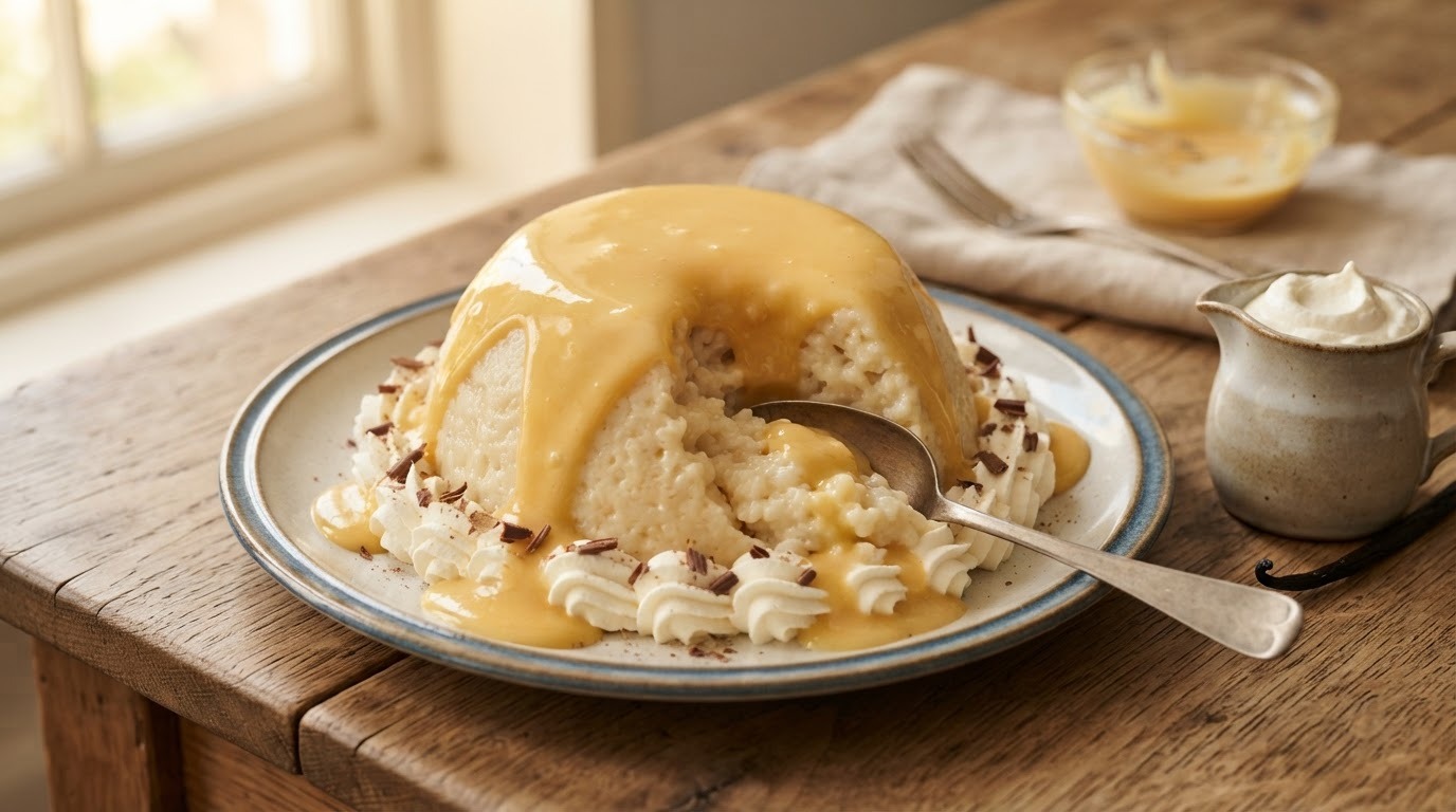 Rijst advokaatpudding