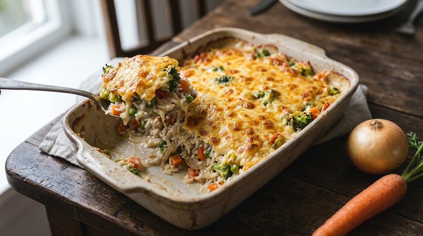 Rijst-groentegratin