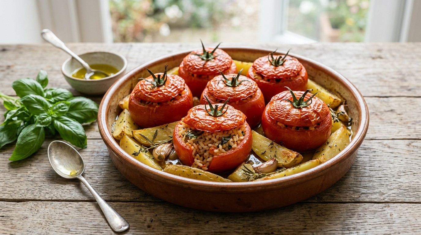 Ripieni di roso (tomaten gevuld met rijst)