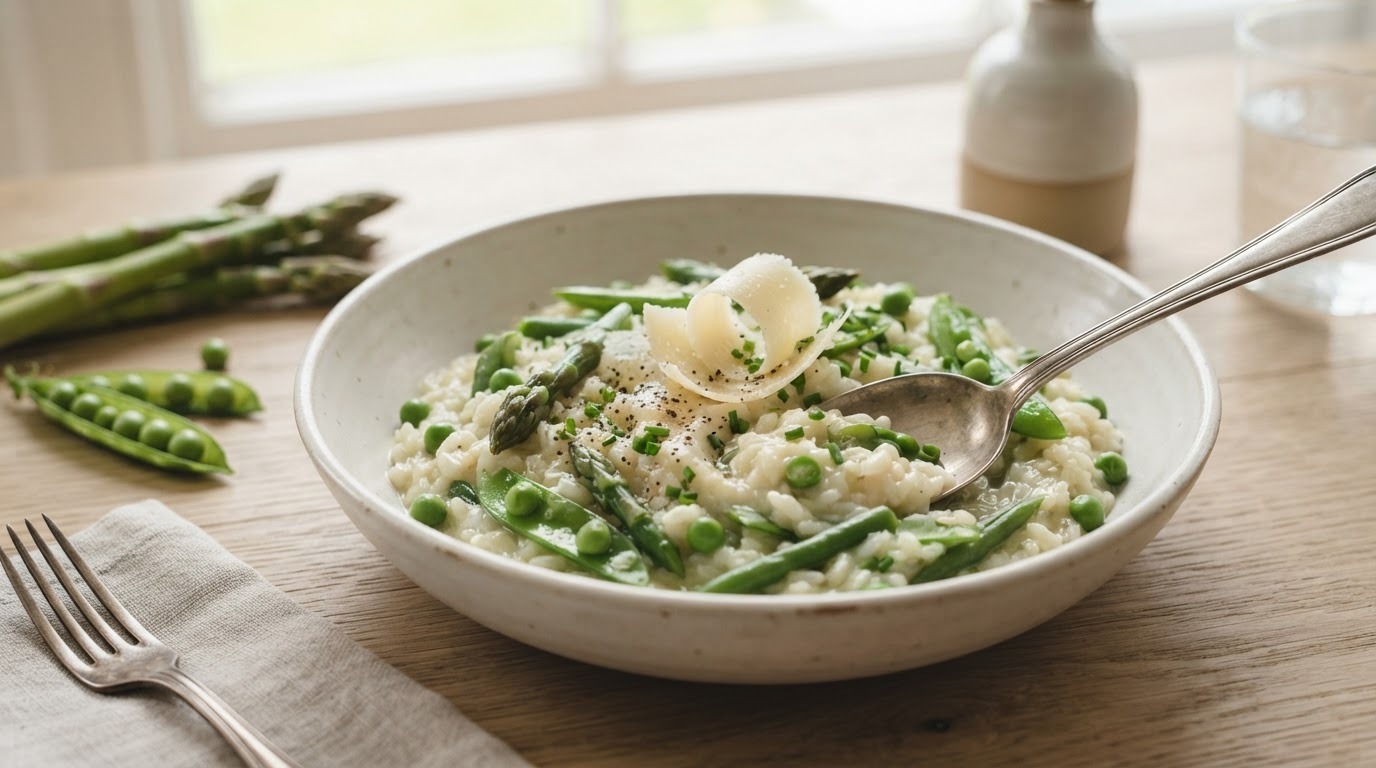 Risotto met lentegroente