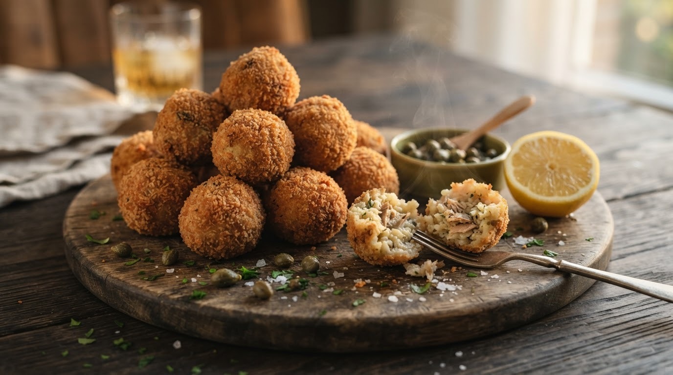 Risottoballetjes met makreel