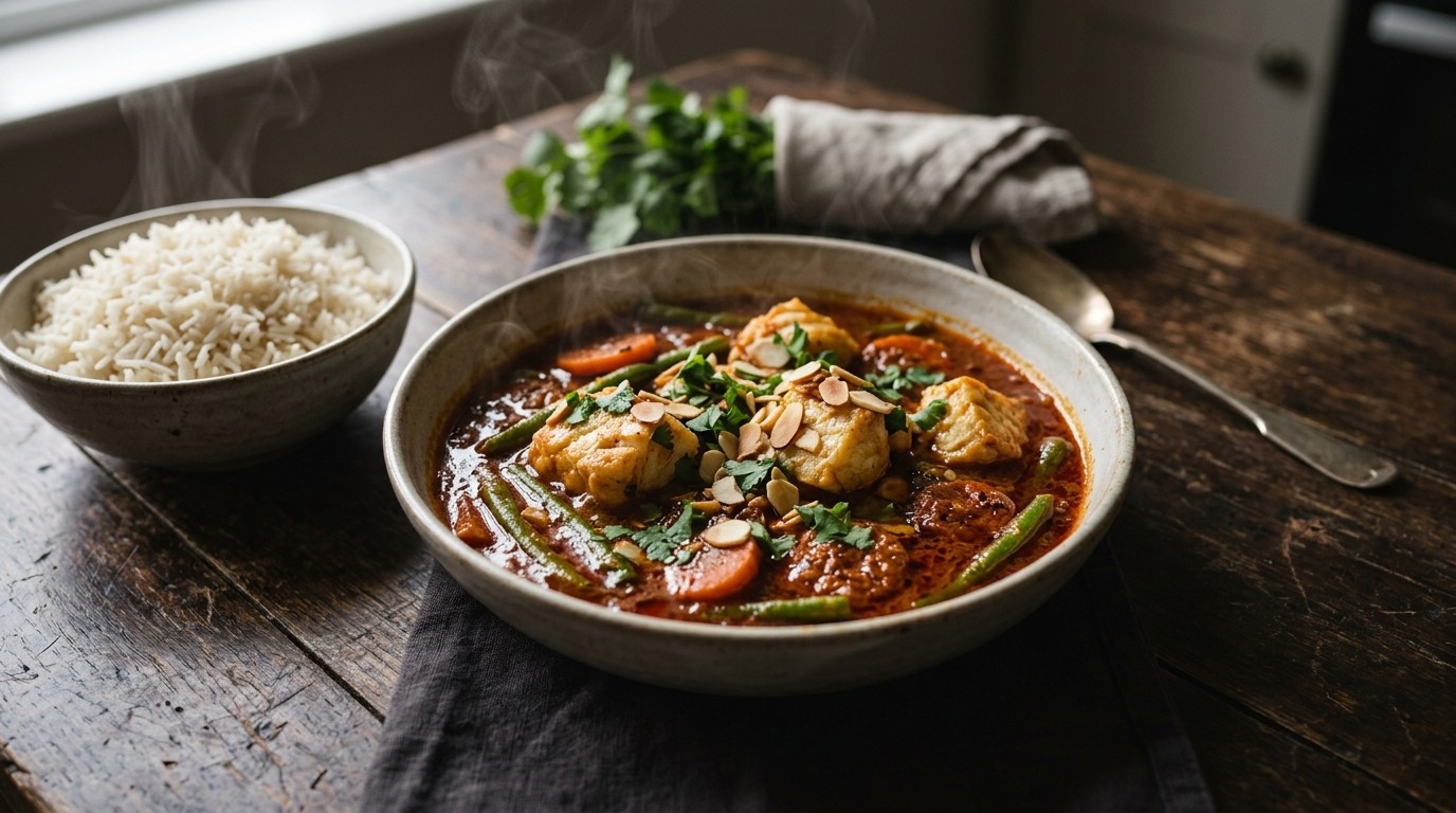Rode Curry met vis