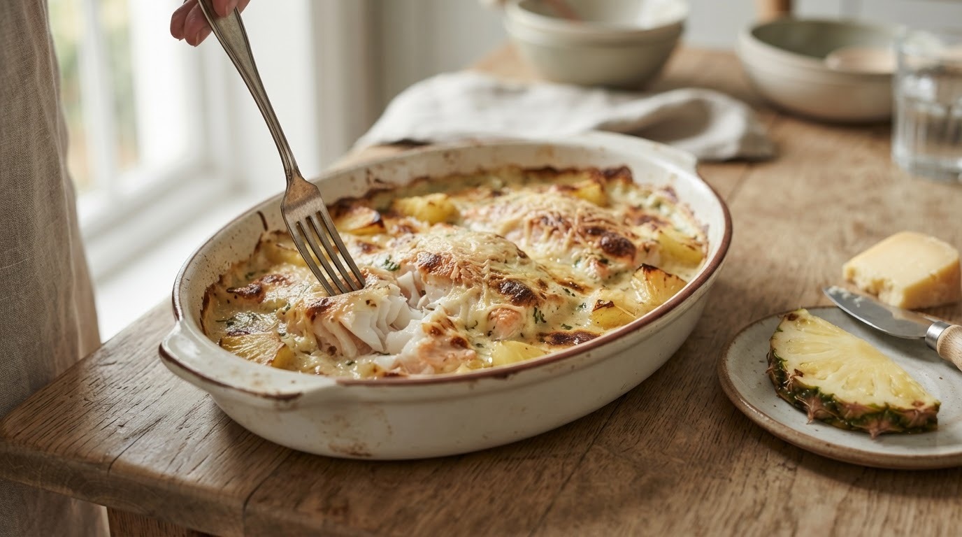 Rode poon met Boursin Cuisine uit de oven