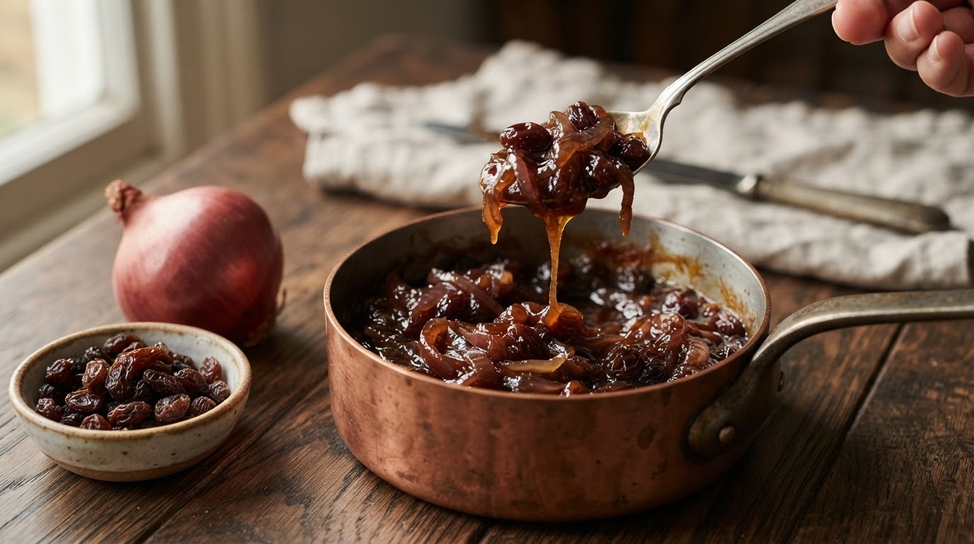 Rode uien compote
