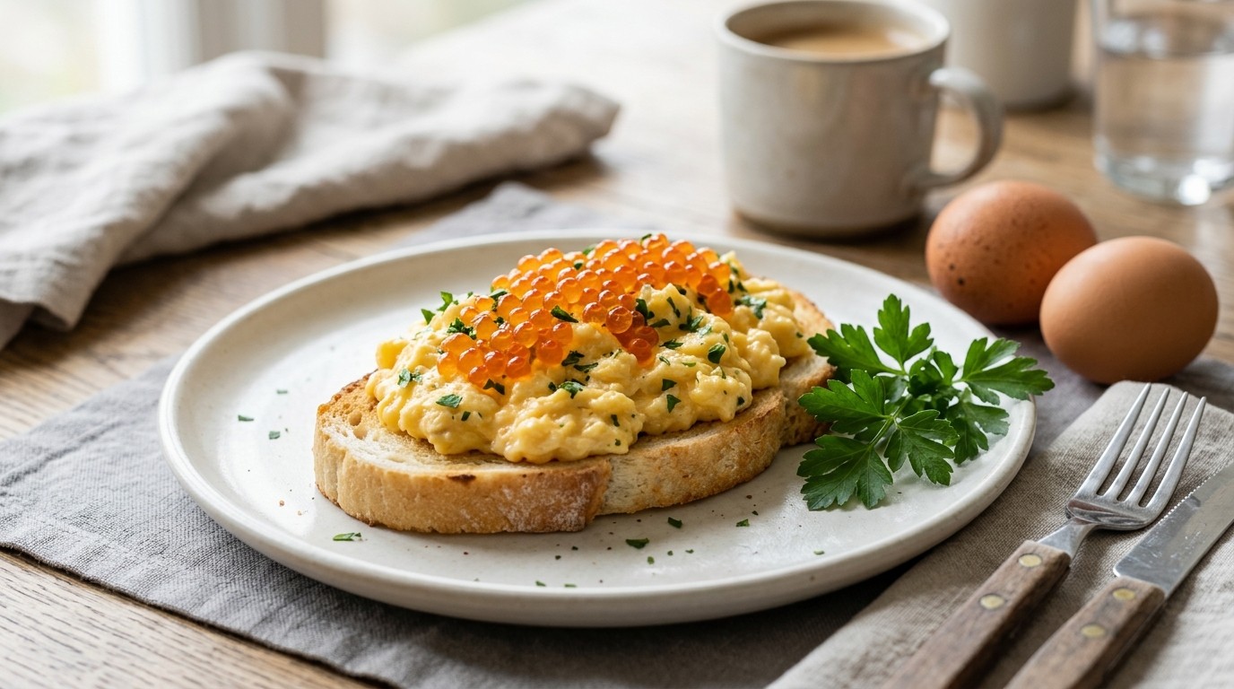 Roerei met Zalmeitjes
