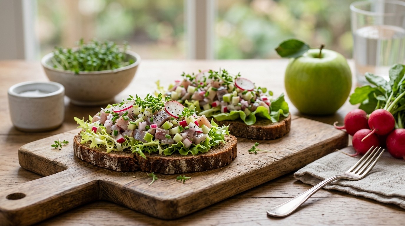 Roggebroodje haringtartaar