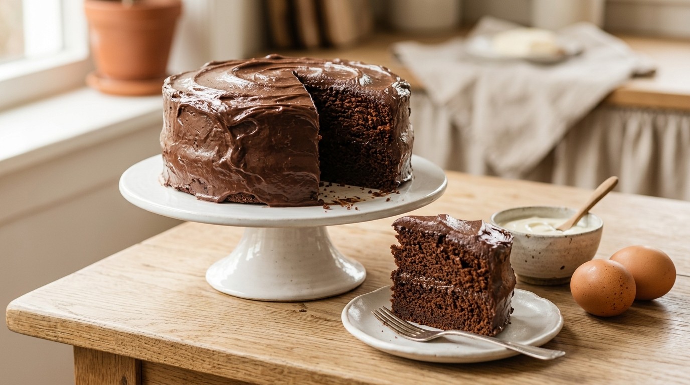 Romige chocoladetaart