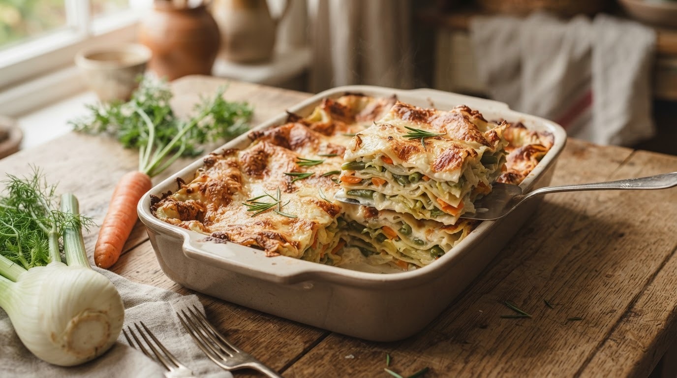 Romige groentenlasagne