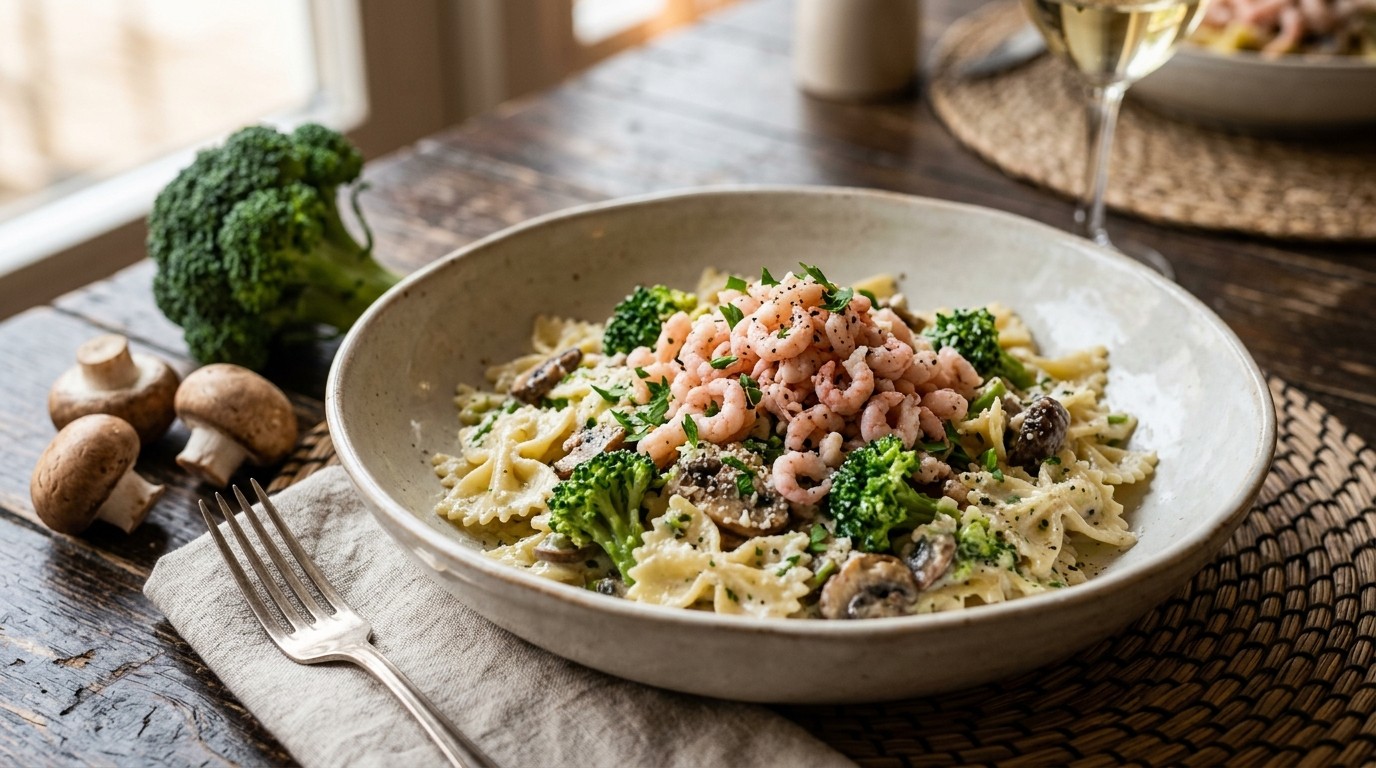 Romige Pasta met Hollandse Garnalen