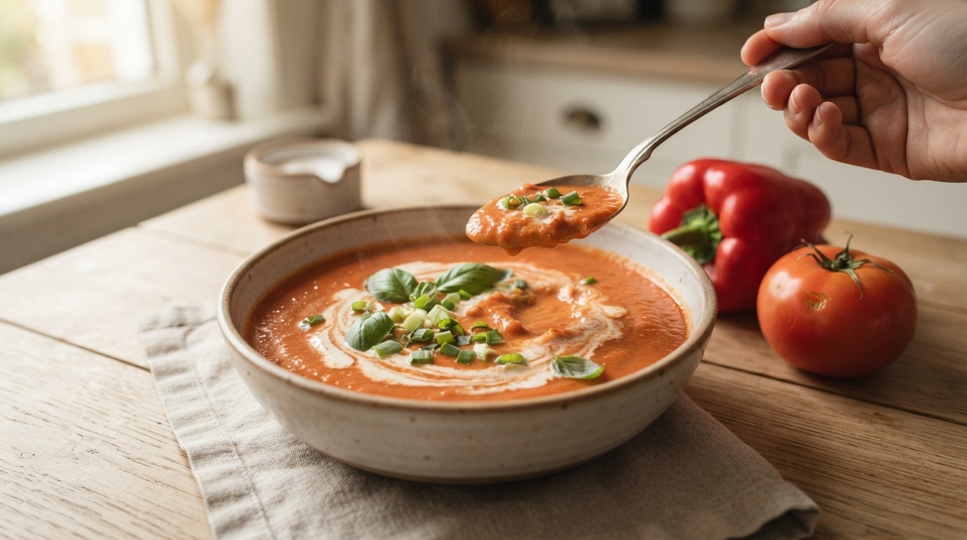 Romige-tomaten-paprikasoep